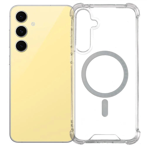 For Samsung Galaxy S24 FE Clear Phone Magnetic Case 1.5mm Shockproof Back Cover - 1
