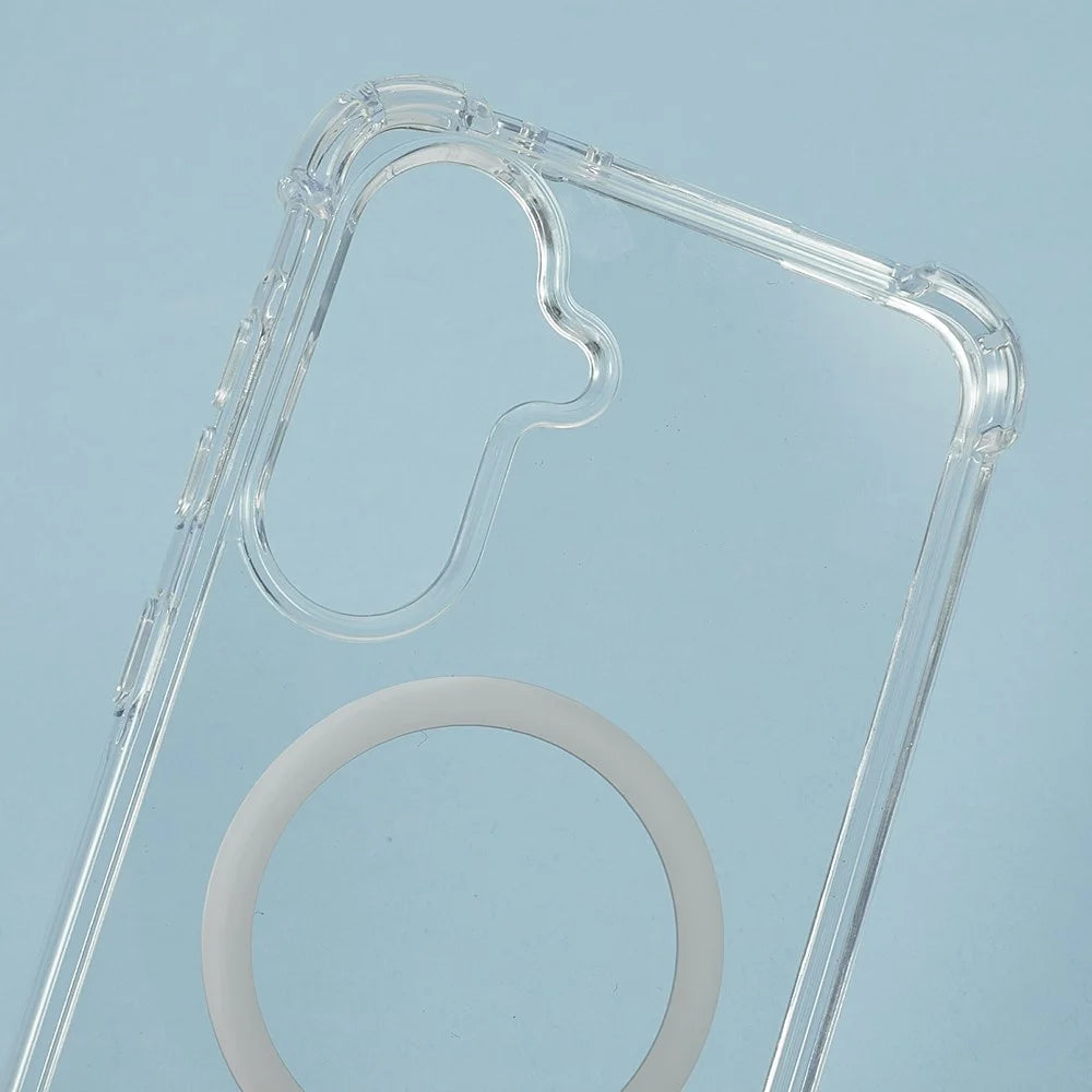 For Samsung Galaxy A26 5G Clear Phone Magnetic Case 1.5mm Shockproof Back Cover - 7