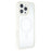 For iPhone 16 Pro Max Case Compatible with MagSafe Sparkling Rhinestone Decor TPU + PC Clear Phone Back Cover - White - 1