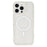For iPhone 16 Pro Max Case Compatible with MagSafe Sparkling Rhinestone Decor TPU + PC Clear Phone Back Cover - White - 3