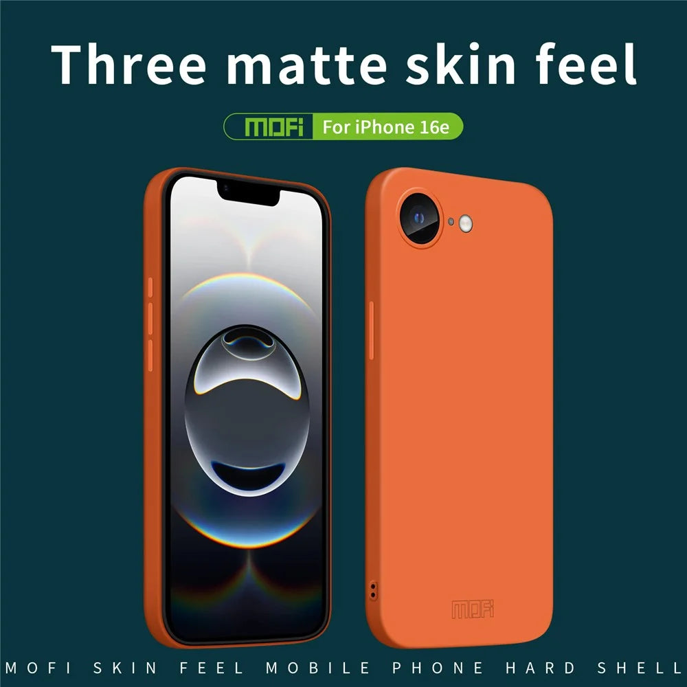 MOFI For iPhone 17e / 16e Phone Case  JK Qin Series Skin-Touch Matte Anti-fingerprint Back Cover - Black - 2