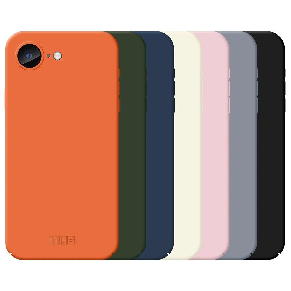 MOFI For iPhone 17e / 16e Phone Case  JK Qin Series Skin-Touch Matte Anti-fingerprint Back Cover - Black - 3
