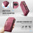 CASEME For Google Pixel 9a Phone Cases  008 Leather Cover with Detachable Wallet and Strap - Red - 7
