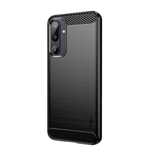 MOFI For Samsung Galaxy M16 5G / F16 5G Back Cover  Brushed Texture Carbon Fiber Soft TPU Case - Black - 1