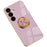 For Samsung Galaxy S24 Case Precise Cutouts 6D Electroplating TPU Phone Cover with Ring Holder - Light Purple - 1