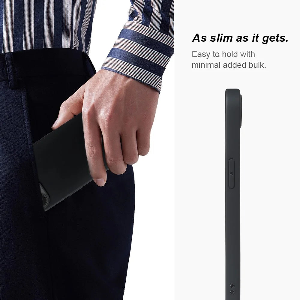 For iPhone 17e / 16e Case GRS Certified RCS Eco-Friendly Material Single Side Matte Slim Anti Drop Phone Cover - 5