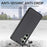 For Samsung Galaxy A56 5G Case Carbon Fiber Texture PU+PC+TPU Phone Back Cover - Black - 3
