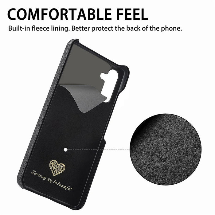 For Samsung Galaxy A26 5G Case Litchi Texture Leather Coated PC Mobile Back Cover - Black - 6
