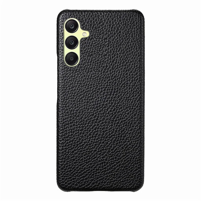 For Samsung Galaxy A16 4G / Galaxy A16 5G Case Litchi Texture Leather Coated PC Mobile Back Cover - Black - 3