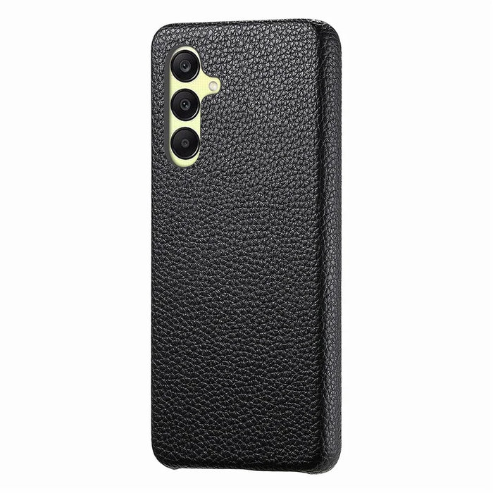 For Samsung Galaxy A56 5G Case Litchi Texture Leather Coated PC Mobile Back Cover - Black - 2