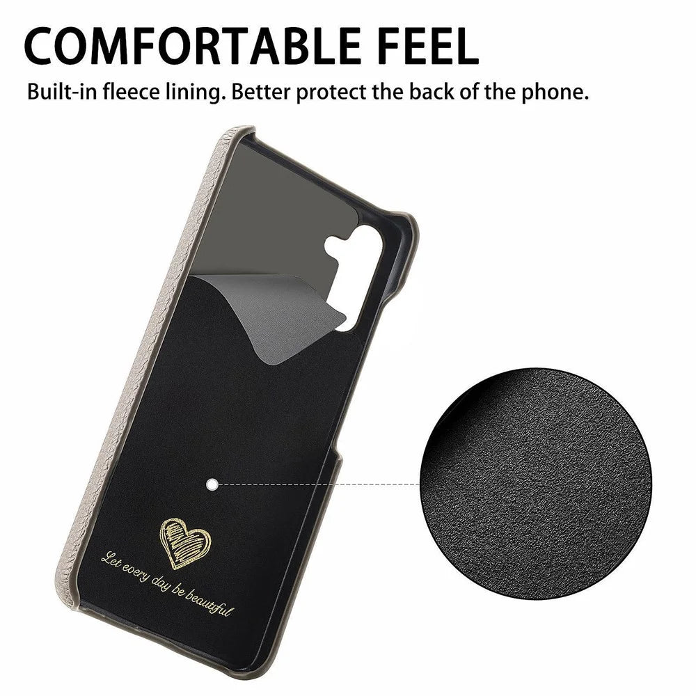 For Samsung Galaxy S25 Case Litchi Texture Leather Coated PC Mobile Back Cover - Khaki Grey - 6
