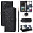 For Nothing Phone (3a) Pro Wallet Case with Shoulder / Wrist Strap Leather Phone Cover Stand - Black - 1
