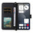 For Nothing Phone (3a) Pro Wallet Case with Shoulder / Wrist Strap Leather Phone Cover Stand - Black - 4