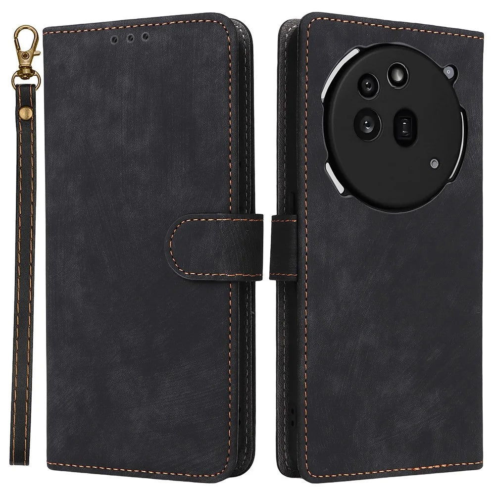 For Nothing Phone (3a) Pro Case Wallet RFID Blocking PU Leather Cover Viewing Stand - Black - 1