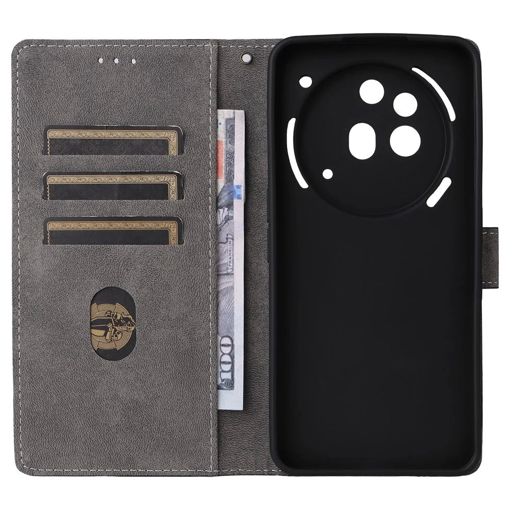 For Nothing Phone (3a) Pro Case Wallet RFID Blocking PU Leather Cover Viewing Stand - Black - 3