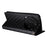 For Nothing Phone (3a) Pro Case Wallet Rhombus Imprinted Leather Phone Cover - Black - 5