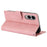 For Samsung Galaxy S25 Edge Case PU Leather Phone Cover with Wallet Stand - Pink - 3
