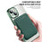 For iPhone 15 Plus Case Compatible with MagSafe TPU + PC Mobile Cover with Card Bag - Blackish Green - 4