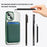 For iPhone 15 Plus Case Compatible with MagSafe TPU + PC Mobile Cover with Card Bag - Blackish Green - 6