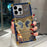 For iPhone 16 Pro Max Case Electroplated TPU + PC Phone Cover with Butterfly Kickstand - Navy Blue - 6