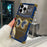 For iPhone 16 Pro Case Electroplated TPU + PC Phone Cover with Butterfly Kickstand - Navy Blue - 5