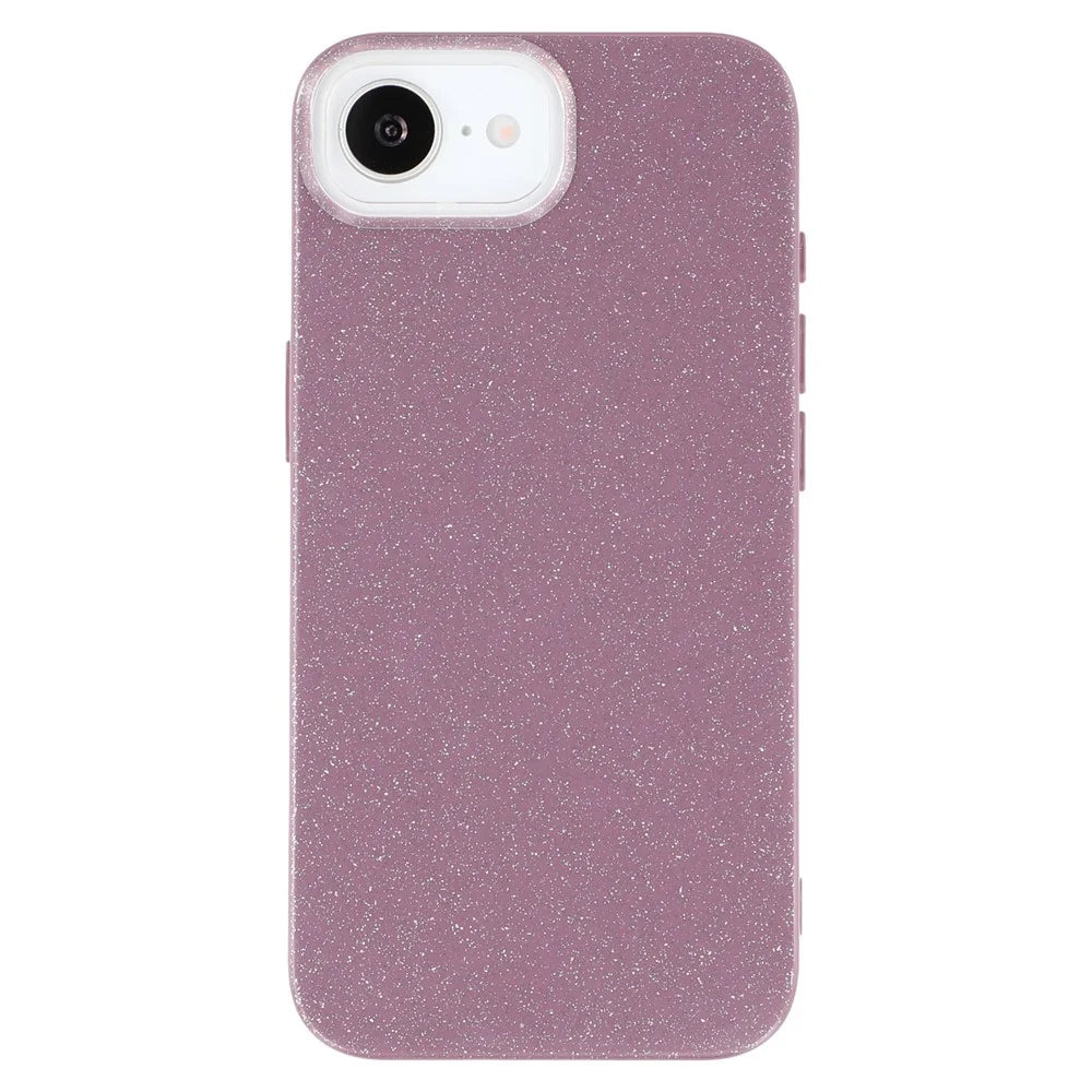 For iPhone 17e / 16e Case IMD Glitter TPU Phone Cover Large Camera Cutout - Purple - 3