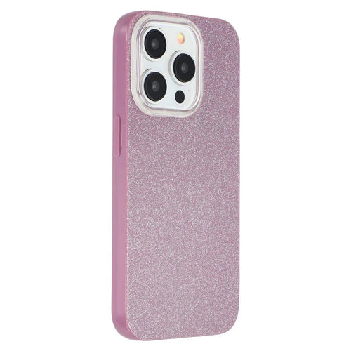 For iPhone 15 Pro Case IMD Glitter TPU Phone Cover Large Camera Cutout - Purple - 1