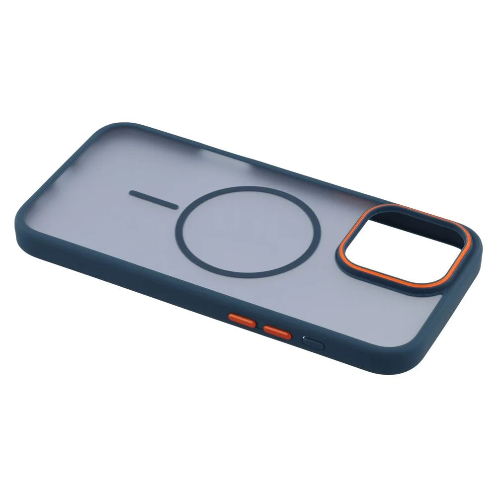 For iPhone 16 Pro Magnetic Case Skin Touch TPU + PC Phone Back Cover - Blue - 5