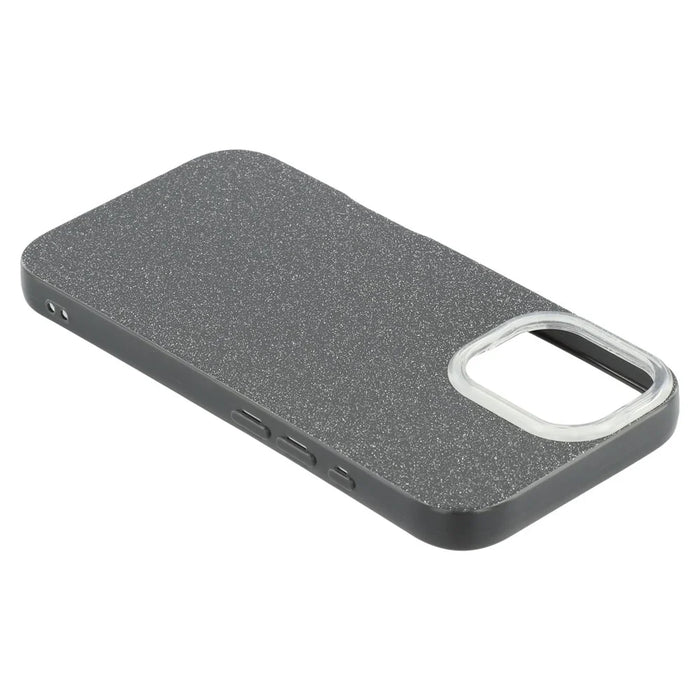 For iPhone 16 Pro Case IMD Glitter TPU Phone Cover Large Camera Cutout - Black - 5