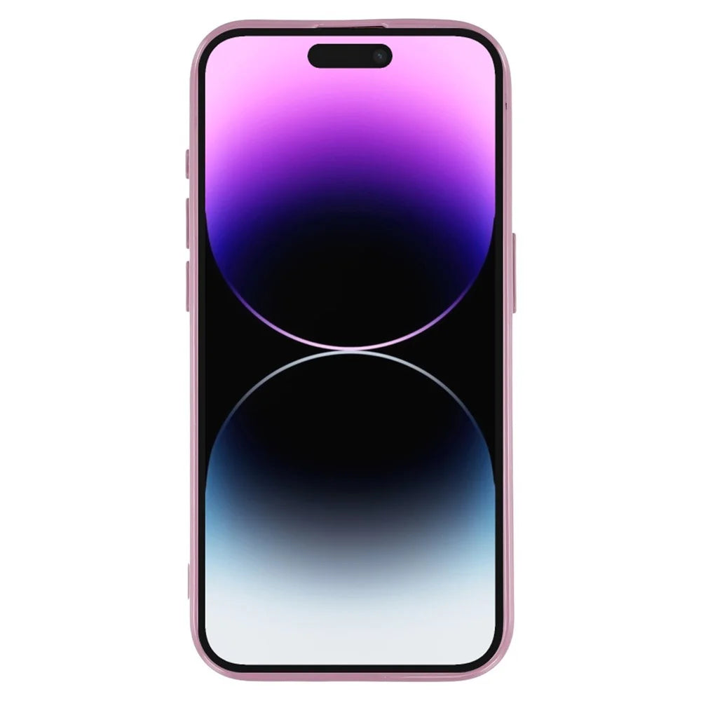For iPhone 14 Pro Max Case IMD Glitter TPU Phone Cover Large Camera Cutout - Purple - 2