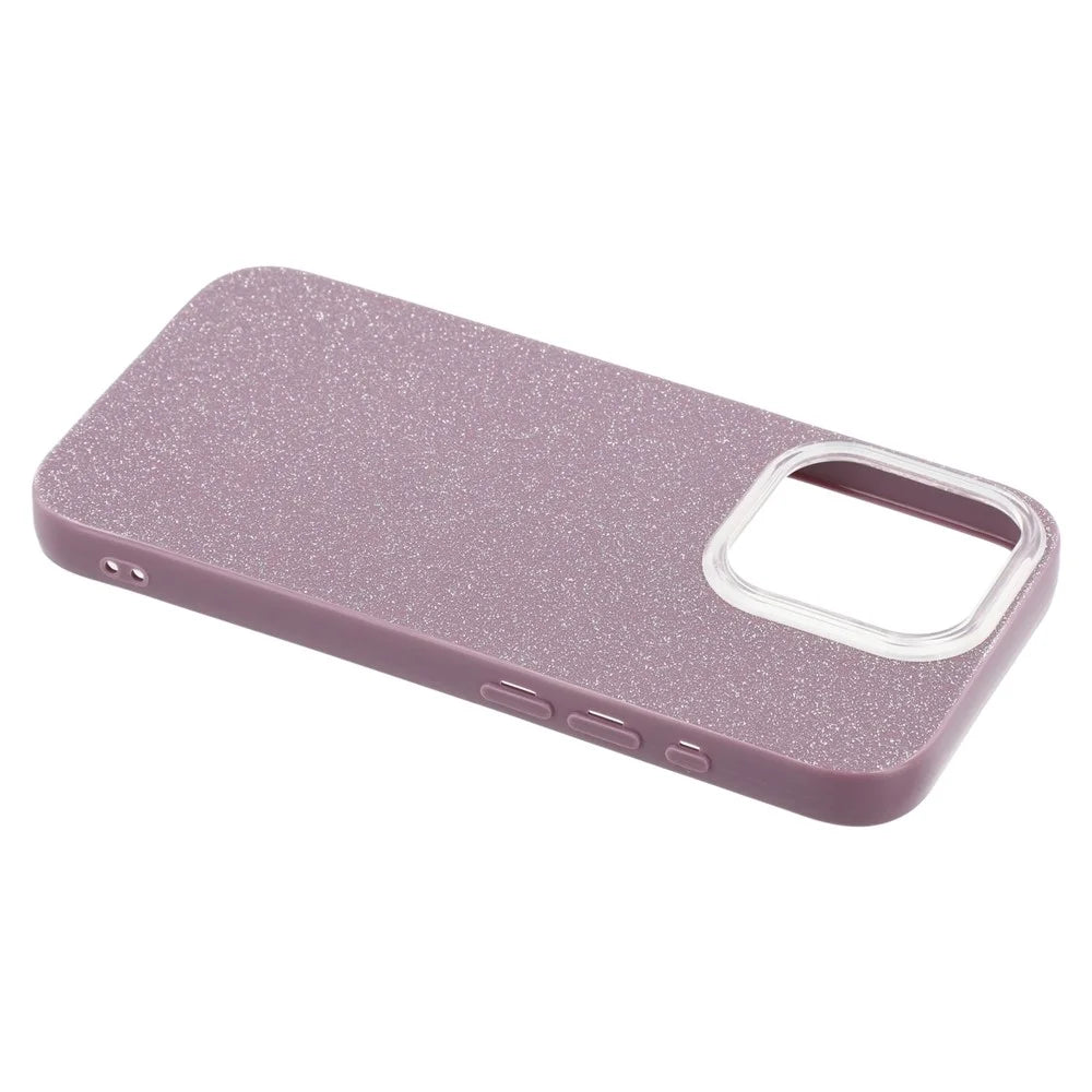 For iPhone 14 Pro Max Case IMD Glitter TPU Phone Cover Large Camera Cutout - Purple - 5