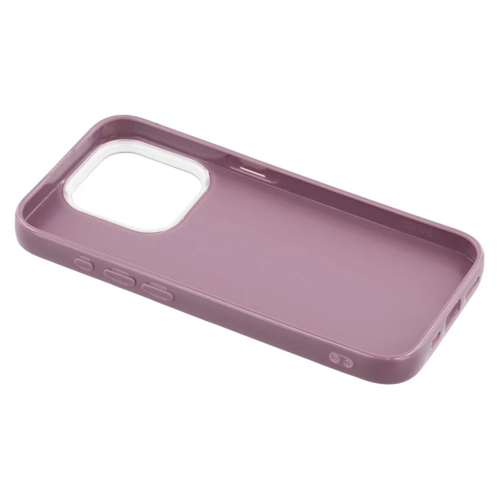 For iPhone 14 Pro Max Case IMD Glitter TPU Phone Cover Large Camera Cutout - Purple - 6
