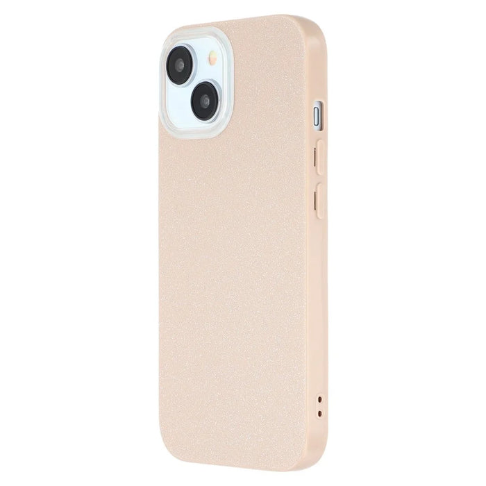 For iPhone 14 / 13 Case IMD Glitter TPU Phone Cover Large Camera Cutout - Brown - 4