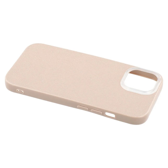For iPhone 14 / 13 Case IMD Glitter TPU Phone Cover Large Camera Cutout - Brown - 5
