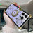 For iPhone 16 Pro Max Case with Kickstand Four Leaf Clover Pattern Electroplating TPU + PC Phone Cover - Purple - 2