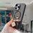 For iPhone 16 Pro Magnetic Case Mirror Surface TPU+PC Phone Cover with Lens Frame Kickstand - Black - 6