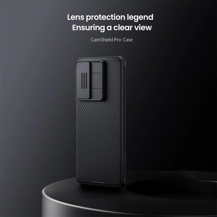 NILLKIN Camshield Pro Series for Samsung Galaxy S25 Edge Case PC + TPU Slide Camera Lid Phone Cover - Black - 5