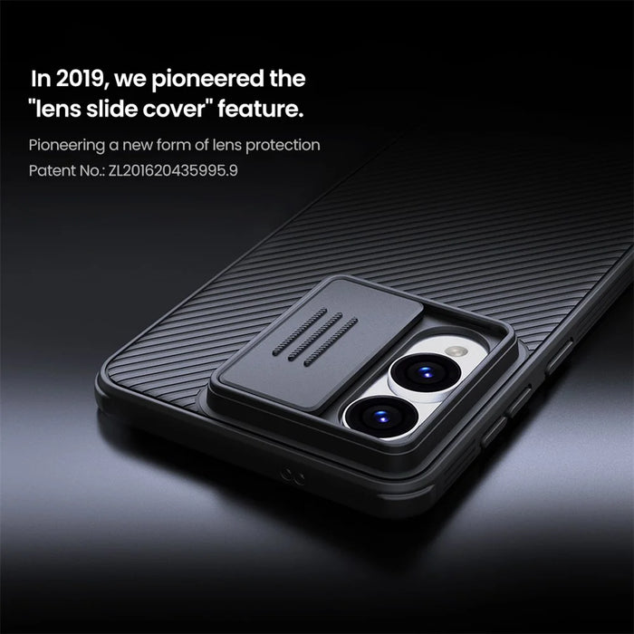 NILLKIN Camshield Pro Series for Samsung Galaxy S25 Edge Case PC + TPU Slide Camera Lid Phone Cover - Black - 6