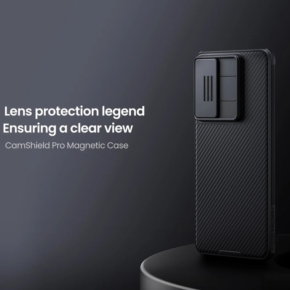 NILLKIN Camshield Pro for Samsung Galaxy S25 Edge Magnetic Case TPU + PC Phone Cover with Slider Camera - Black - 5