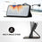 For Samsung Galaxy S25 Ultra Leather Case Wallet Stand Smile Imprinted Phone Cover with Strap - Black - 6