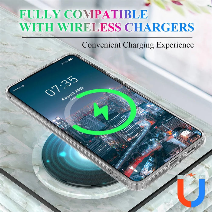 For Samsung Galaxy S25 Edge Clear Phone Magnetic Case TPU+Acrylic Back Cover - Clear - 6