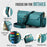 CASEME For Google Pixel 9a Leather Case  C36 Zipper Multiple Card Slots Phone Cover with Straps - Green - 3