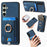 For Samsung Galaxy A26 5G Magnetic Case PU Leather Back Cover with Detachable Card Holder - Blue - 1