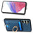 For Samsung Galaxy A26 5G Magnetic Case PU Leather Back Cover with Detachable Card Holder - Blue - 4