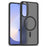 For Samsung Galaxy S25 Edge Magnetic Case TPU Frame Acrylic Back Phone Cover Skin Touch - Black - 1