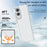 For Samsung Galaxy S25 Edge Case Sparkly Powder Glitter Shiny Soft TPU + Hard PC Back Cover - White - 3