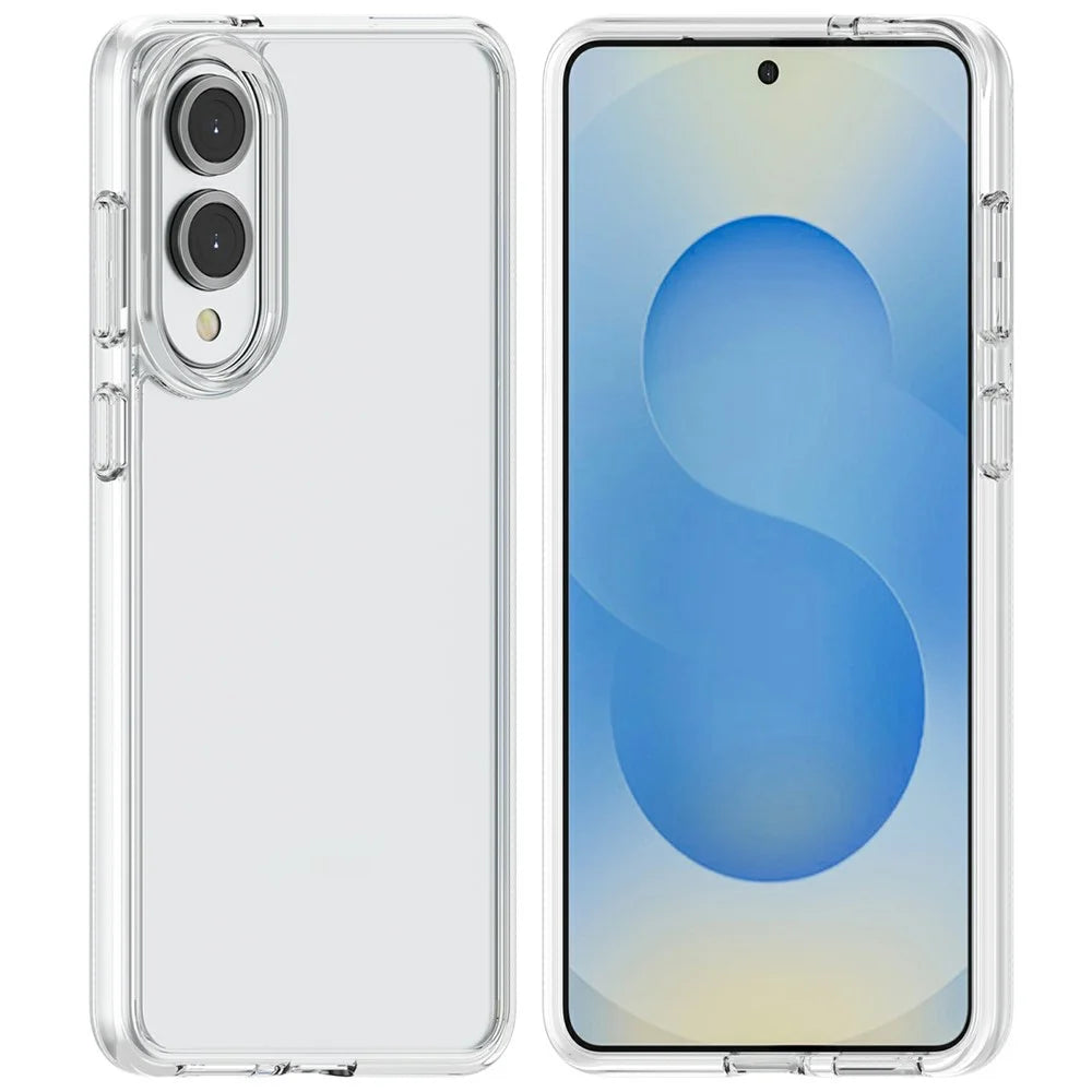 For Samsung Galaxy S25 Edge Case PC + TPU Shockproof Clear Phone Cover - Transparent - 2