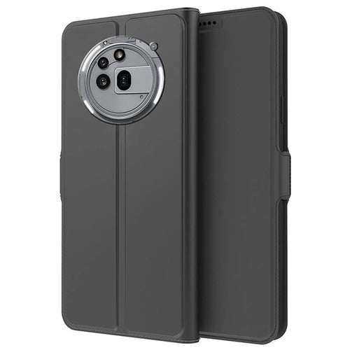 For Nothing Phone (3a) Pro Case Shockproof TPU Inner Shell Leather Phone Cover Card Slot - Black - 1