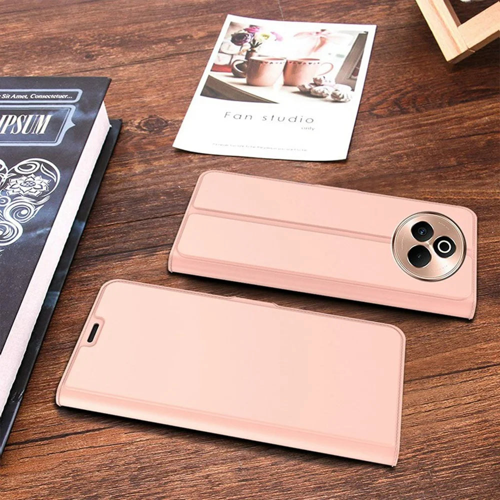 For Realme P3 Pro 5G Case Shockproof TPU Inner Shell Leather Phone Cover Card Slot - Rose Gold - 7