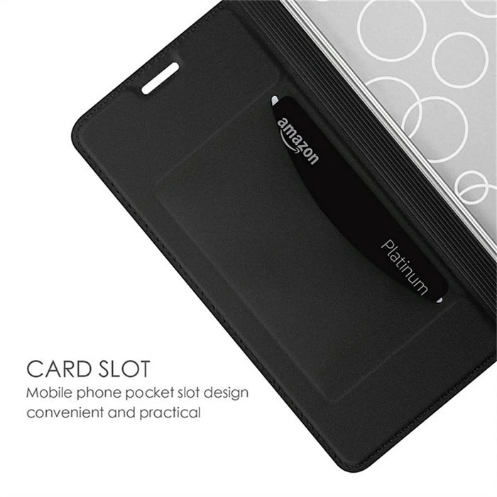 For Nothing Phone (3a) Case PU Leather Phone Cover with Card Holder Stand - Black - 4